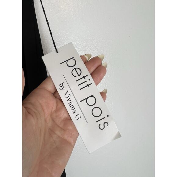 NEW Petit Pois by Viviana G Black Button Pants Size L Palazzo Sailor Wide Mesh - Picture 10 of 11